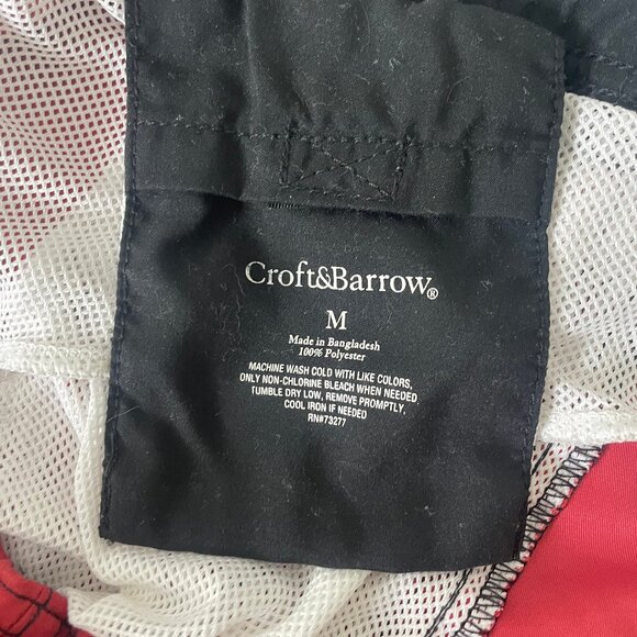 Croft&Barrow Men's Red Swim Trunks - Medium - Picture 3 of 3